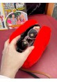Kırmızı Teddy Peluş Makyaj Ve Gözlük Çantası