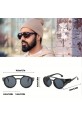 SteamPunk Deri Black Vintage Retro Güneş Gözlüğü
