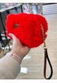 Kırmızı Teddy Peluş Makyaj Ve Gözlük Çantası
