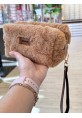 Kahve Teddy Peluş Makyaj Ve Gözlük Çantası