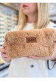 Kahve Teddy Peluş Makyaj Ve Gözlük Çantası